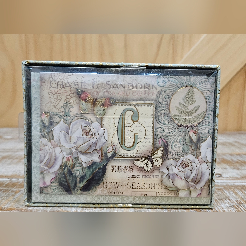 NIP | Punch Studio Vintage Inspired Chase & Sansborn Tea & Coffee Note Cards